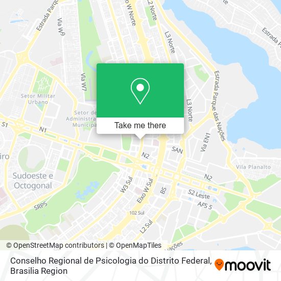 Conselho Regional de Psicologia do Distrito Federal map