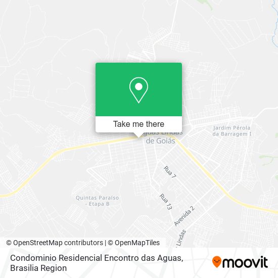 Condominio Residencial Encontro das Aguas map