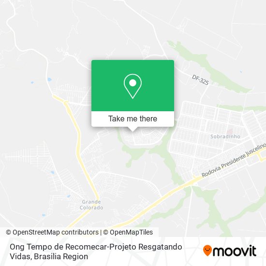 Ong Tempo de Recomecar-Projeto Resgatando Vidas map