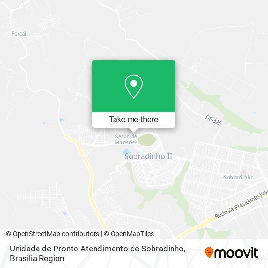 Mapa Unidade de Pronto Atendimento de Sobradinho