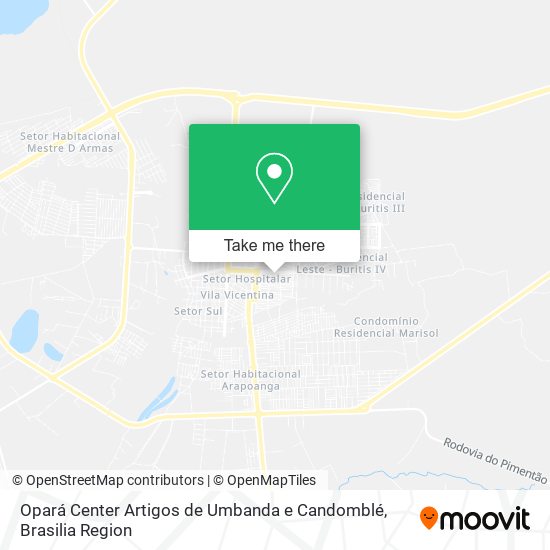 Opará Center Artigos de Umbanda e Candomblé map