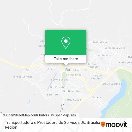 Transportadora e Prestadora de Servicos Jk map