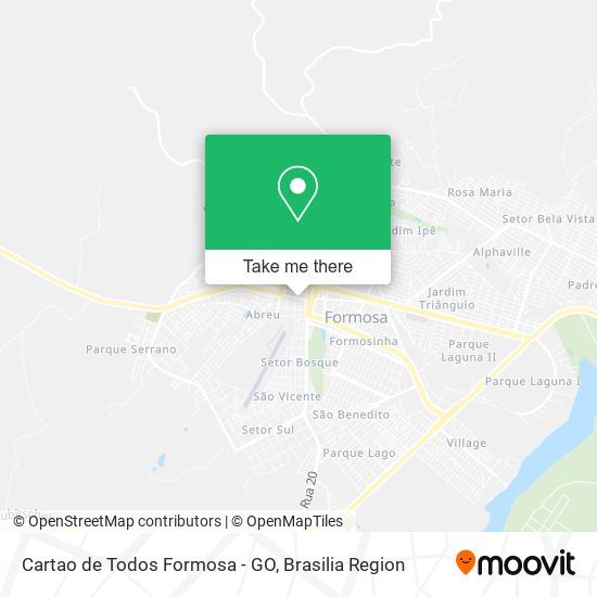 Cartao de Todos Formosa - GO map
