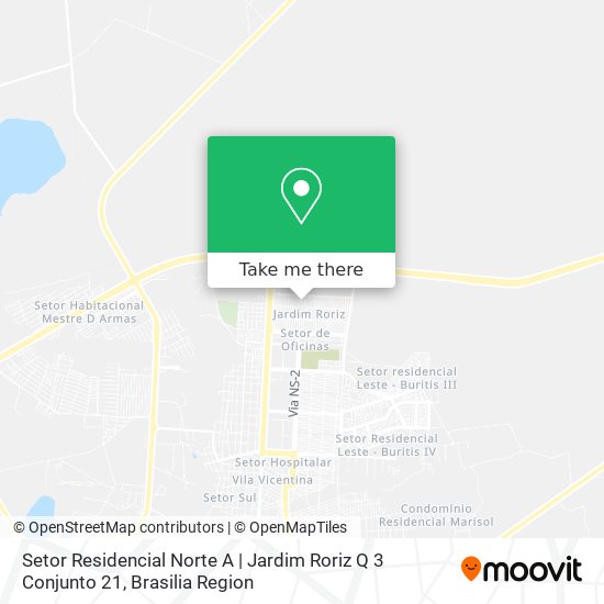 Mapa Setor Residencial Norte A | Jardim Roriz Q 3 Conjunto 21