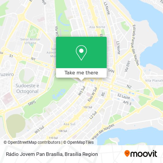 Rádio Jovem Pan Brasília map