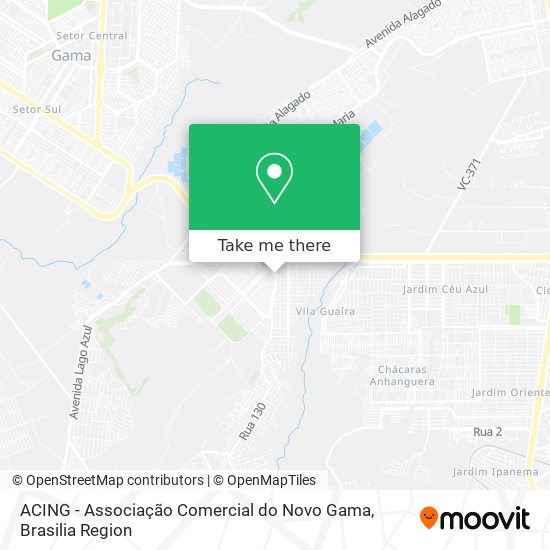 ACING - Associação Comercial do Novo Gama map