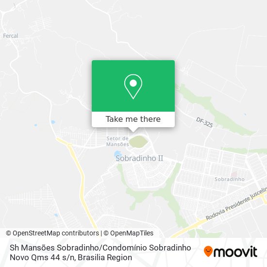 Mapa Sh Mansões Sobradinho / Condomínio Sobradinho Novo Qms 44 s / n