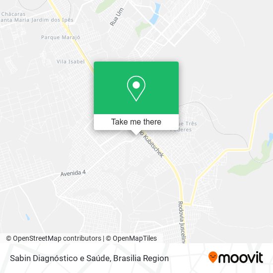 Sabin Diagnóstico e Saúde map