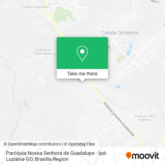 Paróquia Nossa Senhora de Guadalupe - Ipê- Luziânia-GO map