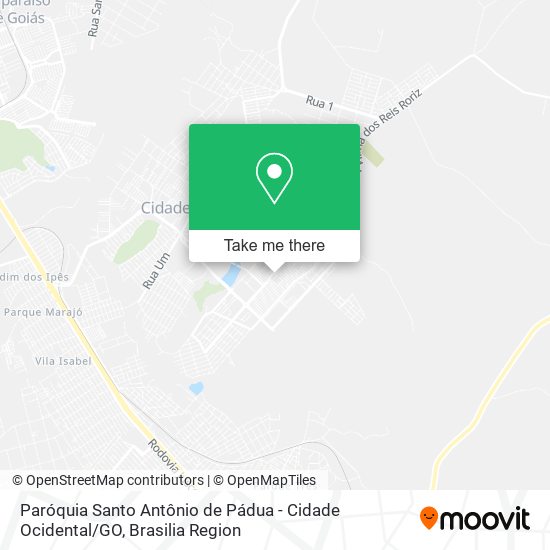 Paróquia Santo Antônio de Pádua - Cidade Ocidental / GO map