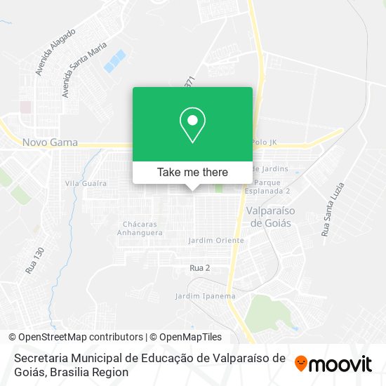 Secretaria Municipal de Educação de Valparaíso de Goiás map