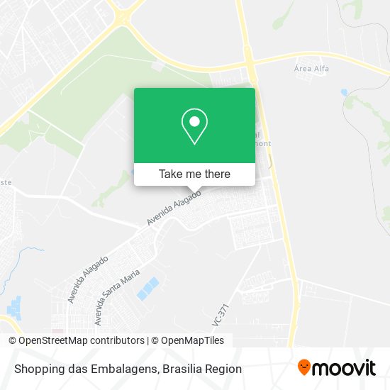 Shopping das Embalagens map