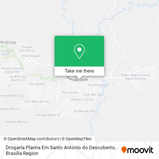 Drogaria Planna Em Santo Antonio do Descoberto map