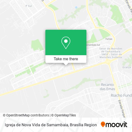 Mapa Igreja de Nova Vida de Samambaia