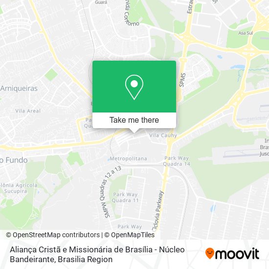 Aliança Cristã e Missionária de Brasília - Núcleo Bandeirante map
