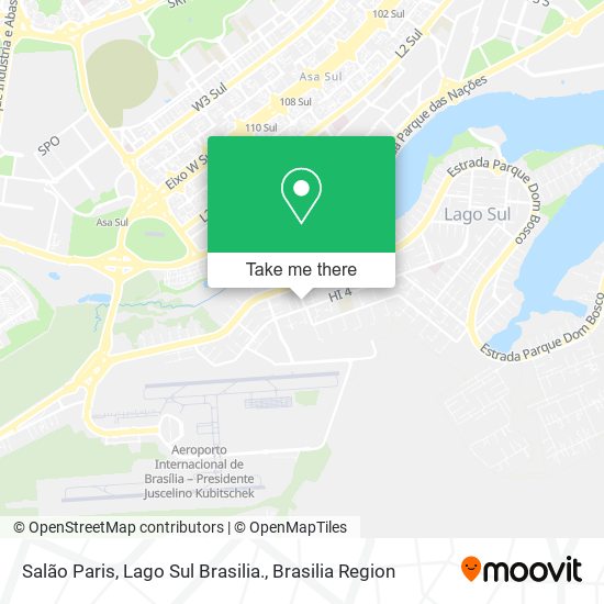 Salão Paris, Lago Sul Brasilia. map