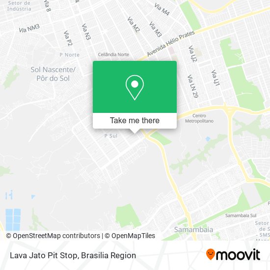 Lava Jato Pit Stop map