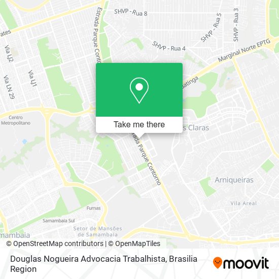 Mapa Douglas Nogueira Advocacia Trabalhista