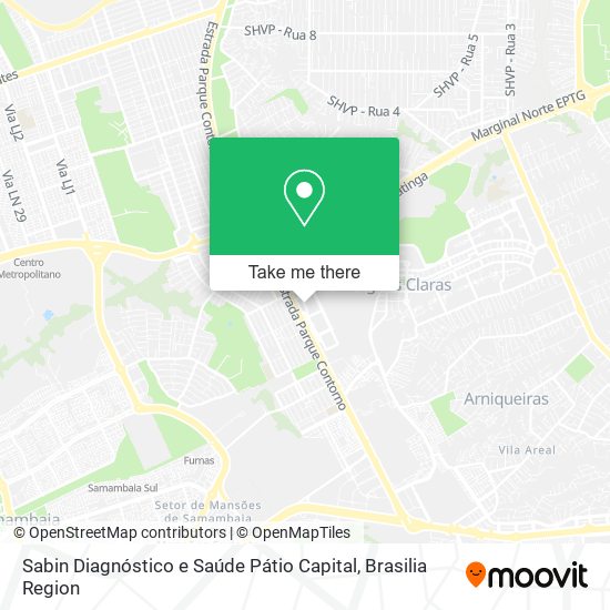 Mapa Sabin Diagnóstico e Saúde Pátio Capital