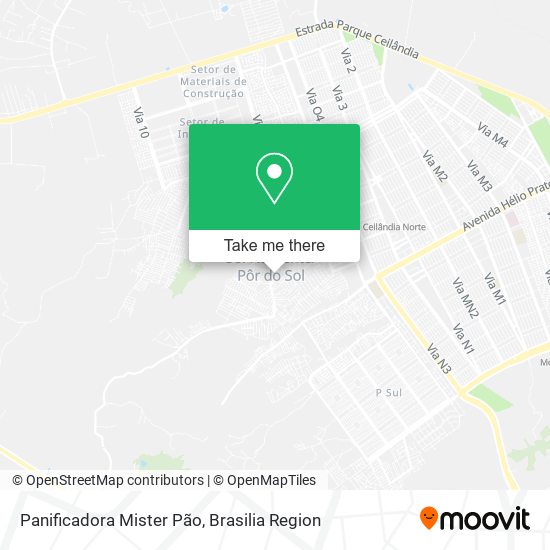 Panificadora Mister Pão map