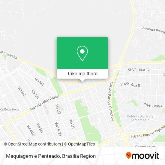 Maquiagem e Penteado map