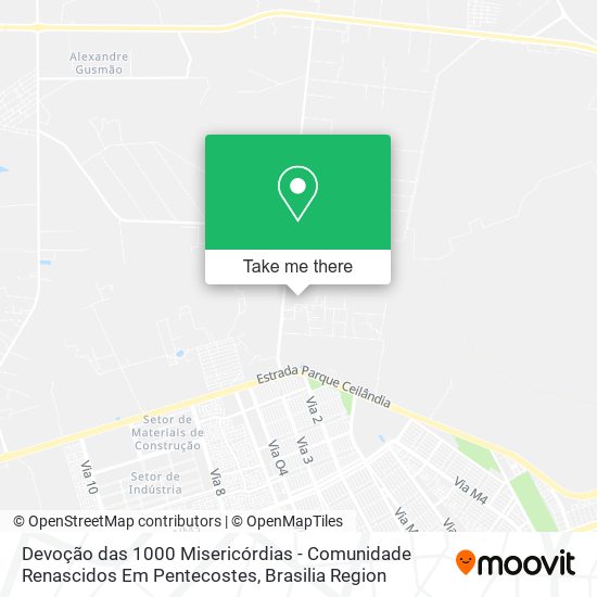 Devoção das 1000 Misericórdias - Comunidade Renascidos Em Pentecostes map