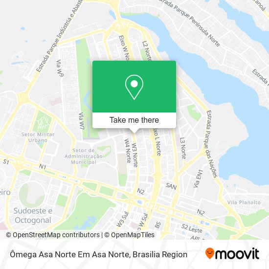 Ômega Asa Norte Em Asa Norte map