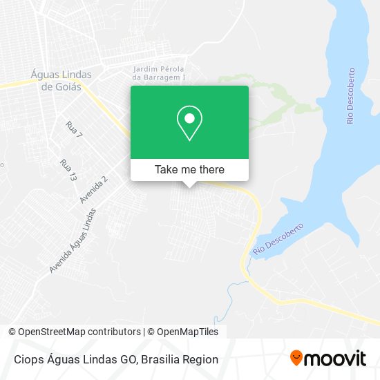 Ciops Águas Lindas GO map