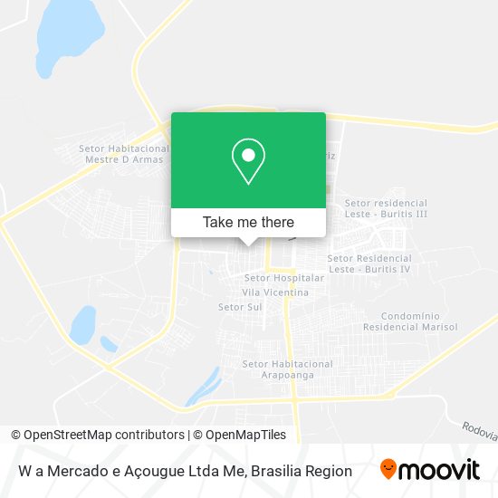 W a Mercado e Açougue Ltda Me map