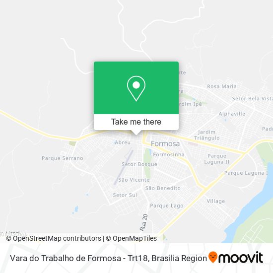 Vara do Trabalho de Formosa - Trt18 map