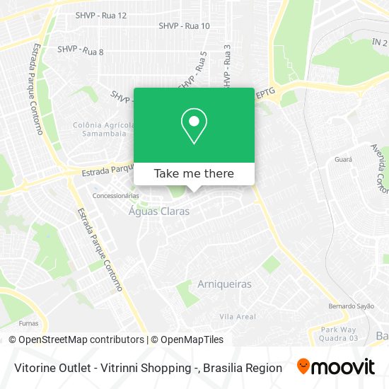 Mapa Vitorine Outlet - Vitrinni Shopping -