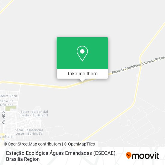 Estação Ecológica Águas Emendadas (ESECAE) map