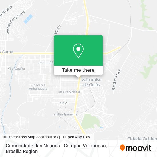 Comunidade das Nações - Campus Valparaíso map