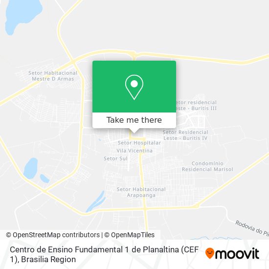 Centro de Ensino Fundamental 1 de Planaltina (CEF 1) map