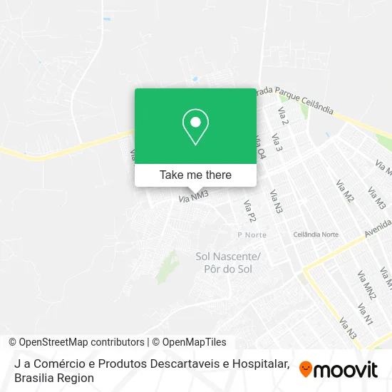 J a Comércio e Produtos Descartaveis e Hospitalar map