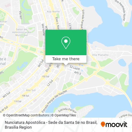 Nunciatura Apostólica - Sede da Santa Sé no Brasil map