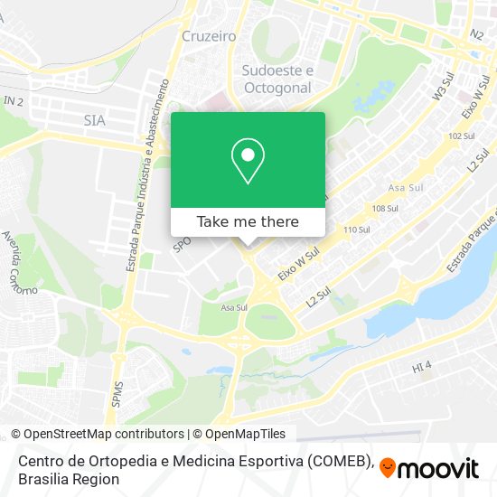 Centro de Ortopedia e Medicina Esportiva (COMEB) map