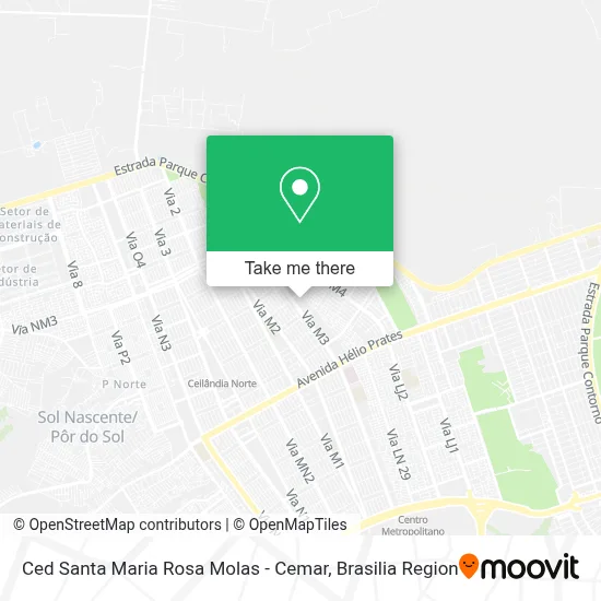 Ced Santa Maria Rosa Molas - Cemar map