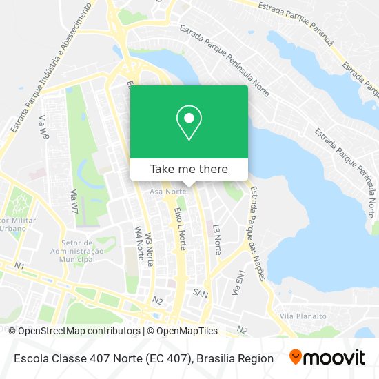 Mapa Escola Classe 407 Norte (EC 407)