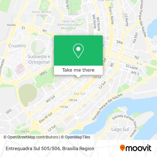 Entrequadra Sul 505/506 map