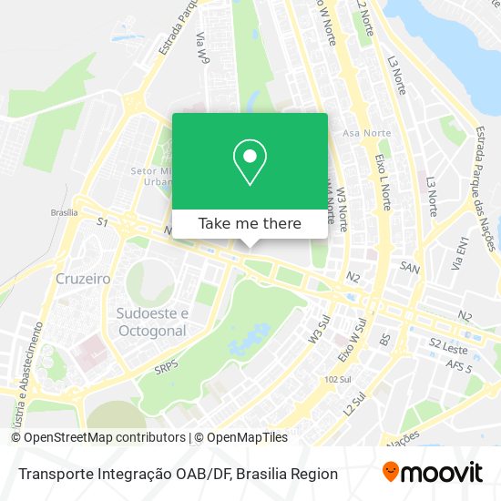 Transporte Integração OAB/DF map