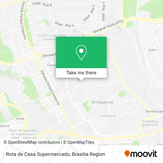 Rota de Casa Supermercado map
