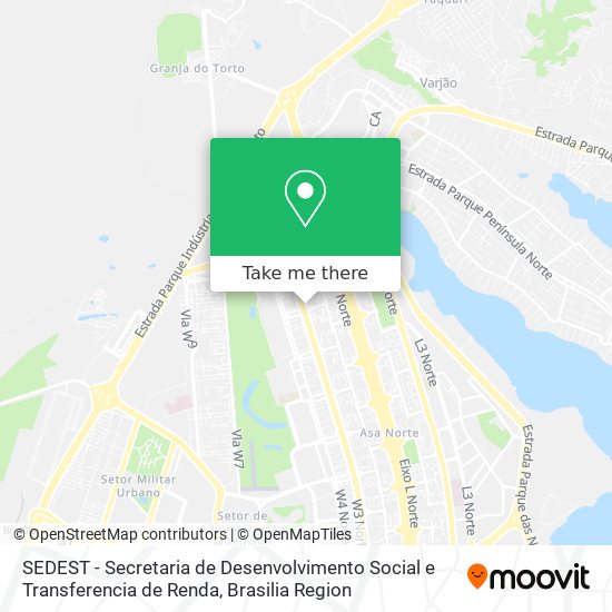 SEDEST - Secretaria de Desenvolvimento Social e Transferencia de Renda map