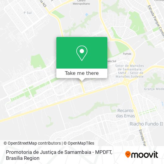 Promotoria de Justiça de Samambaia - MPDFT map