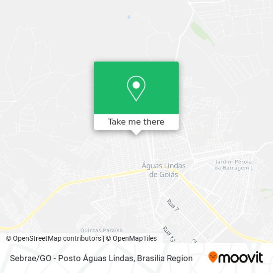 Sebrae/GO - Posto Águas Lindas map