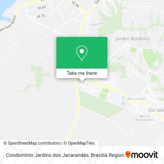 Condomínio Jardins dos Jacarandás map