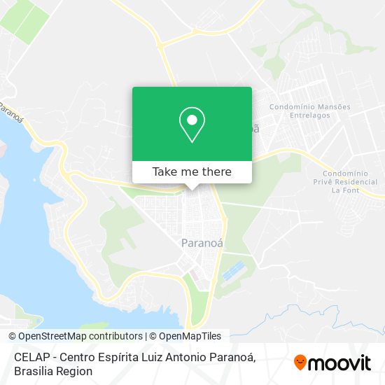 Mapa CELAP - Centro Espírita Luiz Antonio Paranoá