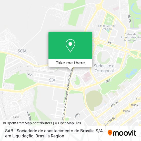 Mapa SAB - Sociedade de abastecimento de Brasília S / A em Liquidação