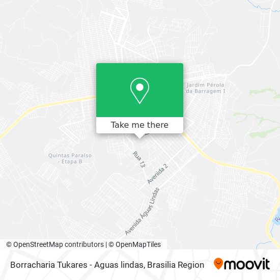 Borracharia Tukares - Aguas lindas map