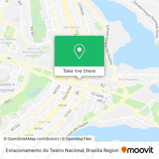 Mapa Estacionamento do Teatro Nacional